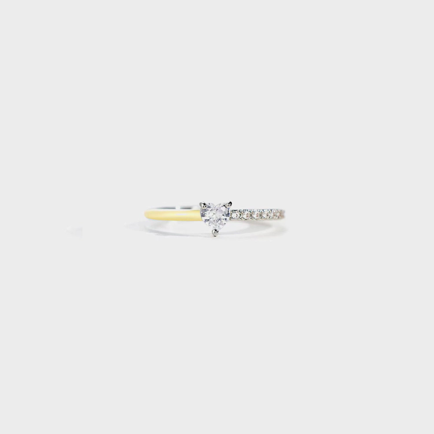 Heart Shape Inlaid Zircon Enamel Ring Light Yellow af4dad9e-dc08-40f6-b901-9a5b2f5c3b1c-Max Trendsi