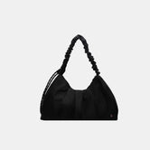 Ruched Large Tote Bag Black One Size b022f06c-8e51-4b80-a43a-5586bc271486-Max Trendsi