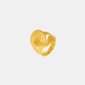 18K Gold-Plated Twisted Ring b15e7063-a0ea-4480-bf16-736e4d3b1e74-Max Trendsi