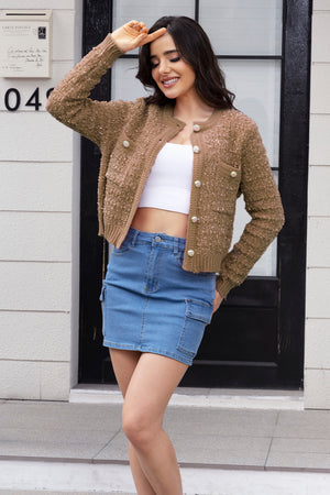 Glownestbest® | Button Up Round Neck Cardigan b19ad0b657dd48c3be3fd462fcdcef56-Max Glownestbest
