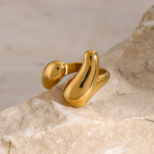 18K Gold-Plated Stainless Steel Open Ring b26d2547-614f-40df-9f8b-5eef15340728-Max Trendsi