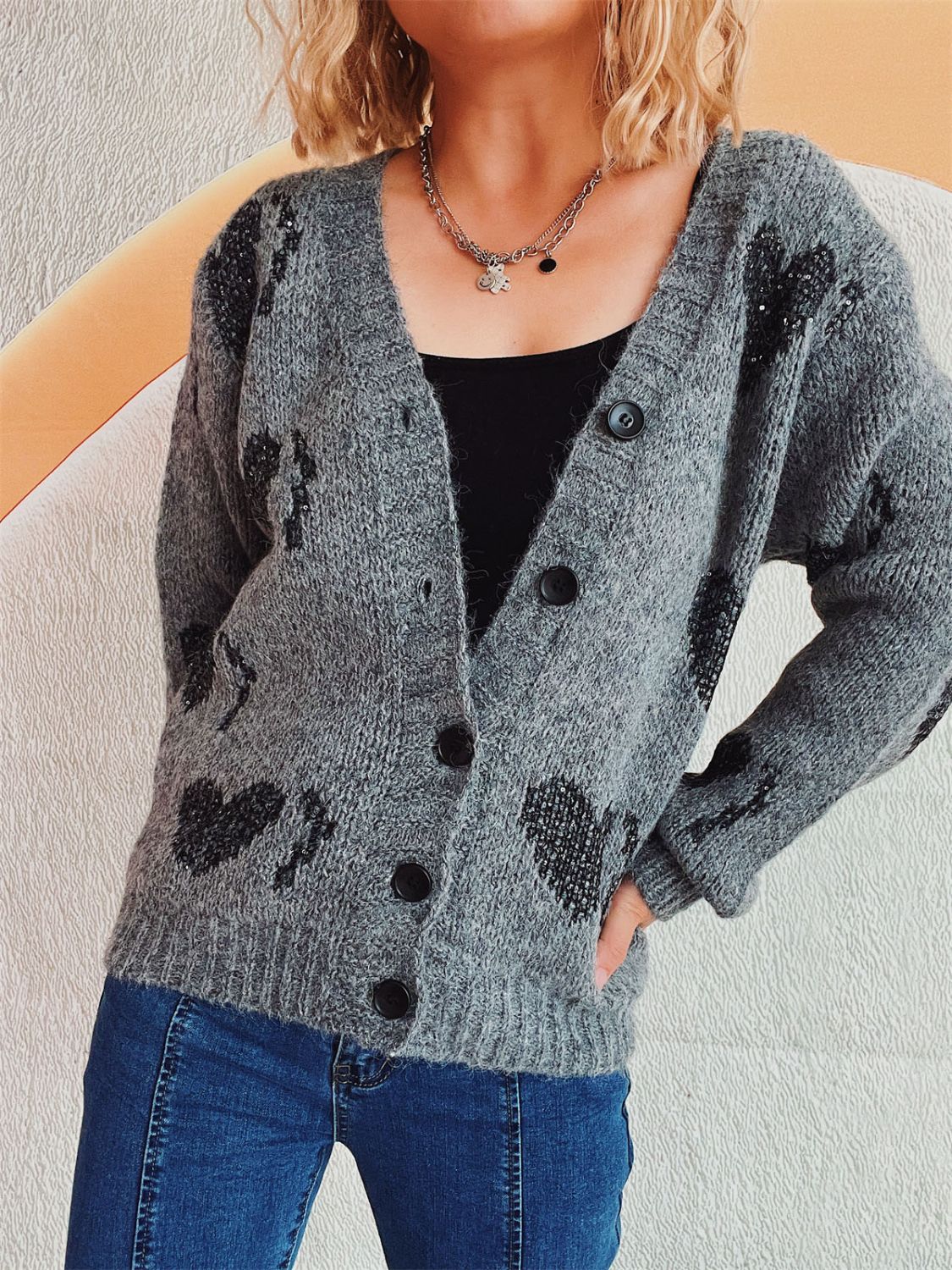 Heart Button Up Long Sleeve Cardigan b2ae784f-1590-43f9-b760-6f96d07e350c-Max Glownestbest