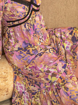 Plus Size Lace Detail Printed V-Neck Long Sleeve Midi Dress b333dcc5-df00-4449-9a8f-60542a604011-Max Glownestbest