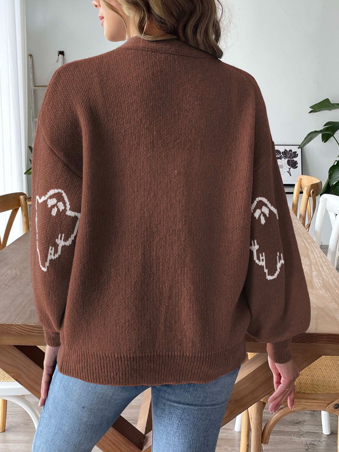 Glownestbest® | V-Neck Dropped Shoulder Cardigan b35a4e28-e9ab-4812-809f-c30a03b5b620-Max Glownestbest