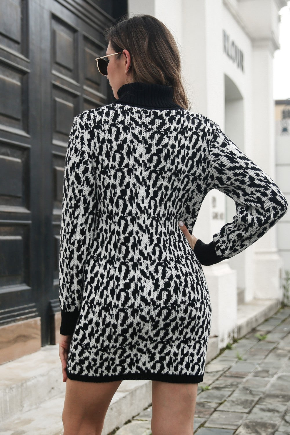 Heathered Turtleneck Mini Sweater Dress b3df5b2ab77f4918bdaf7fc679f2560b-Max Glownestbest