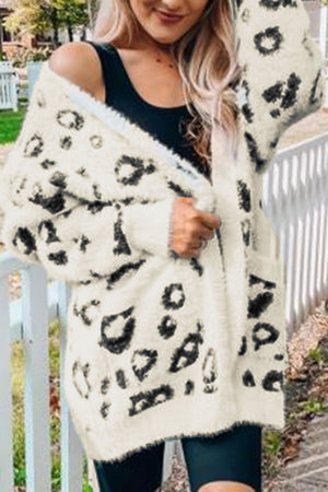 Leopard Open Front Cardigan with Pockets b40b4bd9-d6c0-4d1a-ac01-07f088c7bfb0-Max Glownestbest