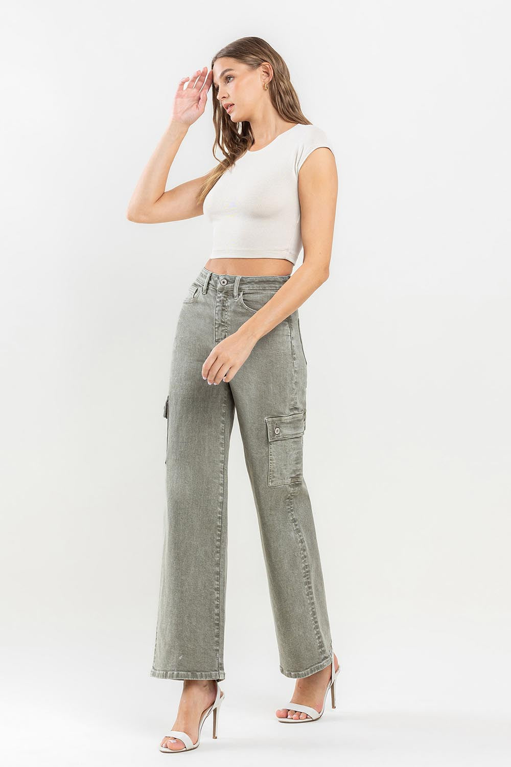 Vervet by Flying Monkey 90's Super High Rise Cargo Jeans b4dcd37b-d02c-420c-be94-3a1ca3775550-Max Trendsi