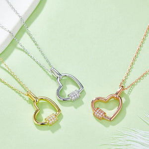Moissanite 925 Sterling Silver Heart Shape Necklace b5334532a9c14247805158b0cd00b79c-Max Trendsi