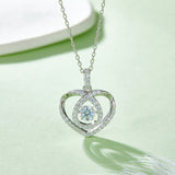 Moissanite 925 Sterling Silver Heart Shape Necklace Silver One Size b5bfce63-b49c-4a37-8d1a-7850622750c3-Max Trendsi