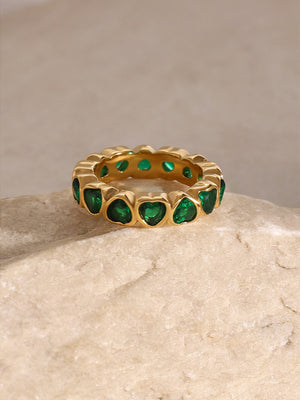 18K Gold-Plated Inlaid Zircon Ring b644d901-ac92-4117-b092-d2036e20fa15-Max Trendsi