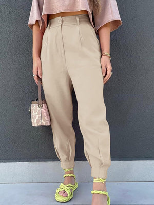 High Waist Cropped Pants b6e1c641-098b-4814-99f5-49ca0ad10b2b-Max Trendsi