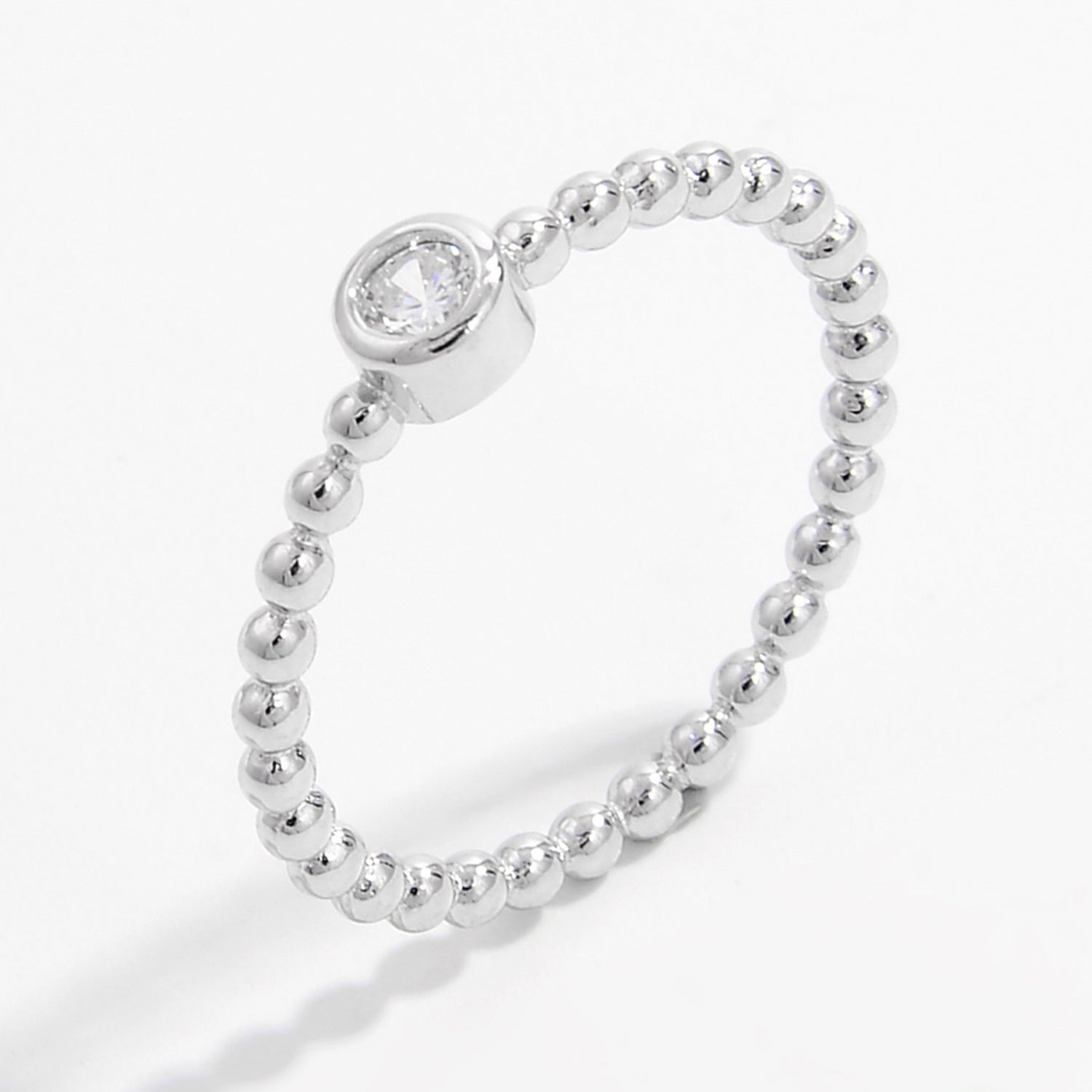 Zircon 925 Sterling Silver Bead Ring b7be5985-8fa4-44d5-9fba-804e5c1a1758-Max Trendsi