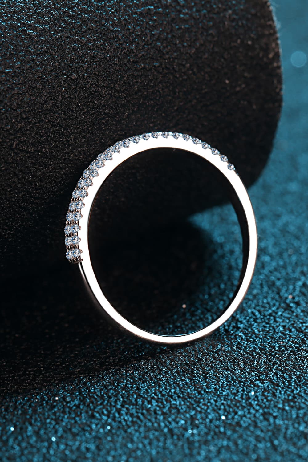 Moissanite 925 Sterling Silver Half-Eternity Ring b8eaf7ca347b4a52810f5f7964488d15-Max Trendsi
