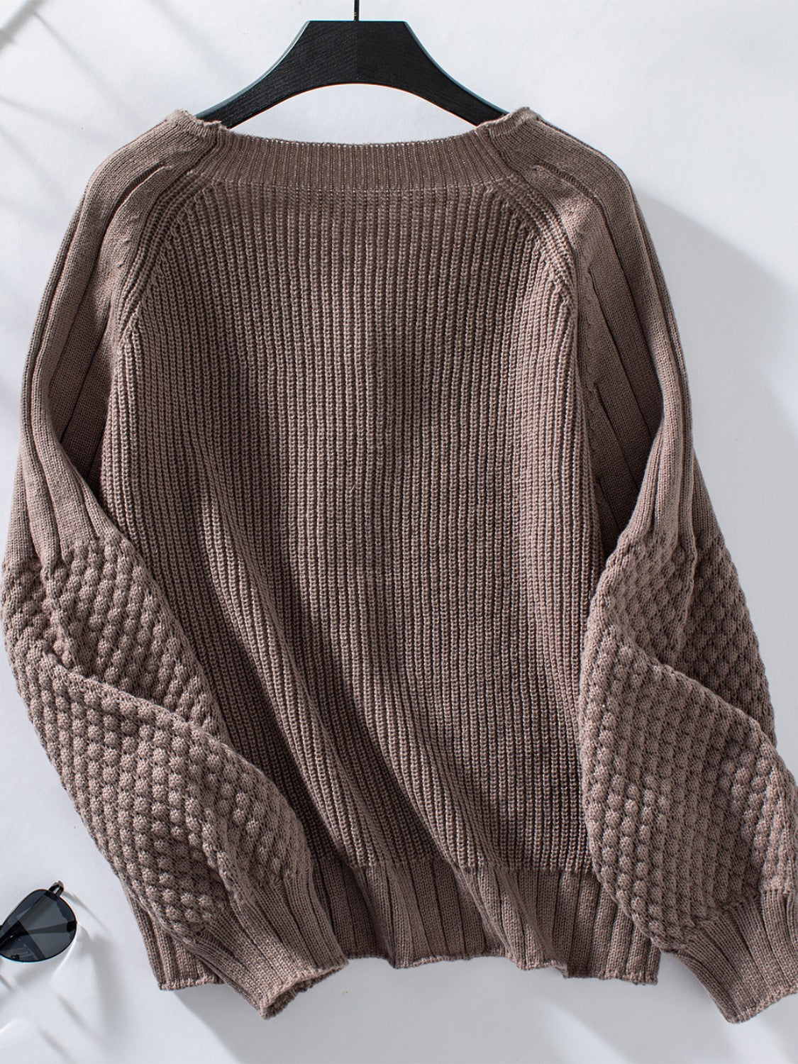 V-Neck Button Up Raglan Sleeve Cardigan b90e2dbe-b656-448d-8d8c-c2e9009be750-Max Glownestbest