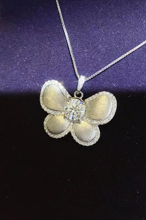 1 Carat Moissanite Butterfly Pendant Necklace b96d35aa52a74ec48111ededc25a7df3-Max Trendsi