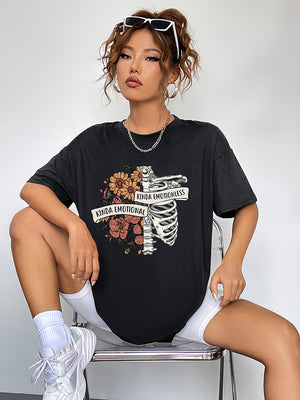 Glownestbest ® | Round Neck Short Sleeve Graphic T-Shirt b9f5bb1fb7344e89b8d382f7d1dcc598-Max Glownestbest