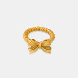 Twisted Titanium Steel Bow Ring Gold ba820f88-88f3-46ab-b9c9-850d07134521-Max Trendsi