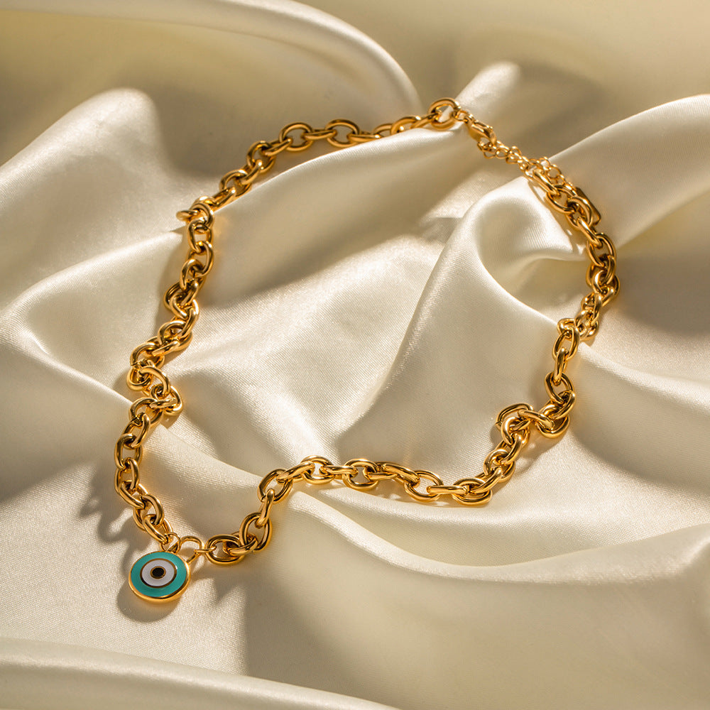 18K Gold Noble Atmosphere Concentric Circle Design Versatile Necklace badd0da5-ed95-47d2-a619-8d9b63ea4a2e Artshiney