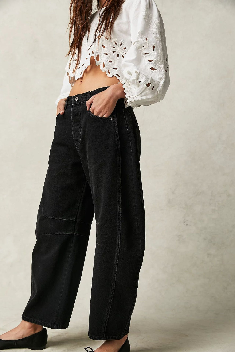 Wide Leg Jeans with Pockets bcbbd13b-6167-4487-bbb8-c4b63063fd71-Max Trendsi
