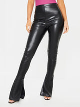 High Waist Slit Pants Black bcc442b3b201450481b4923739376b45-Max Trendsi