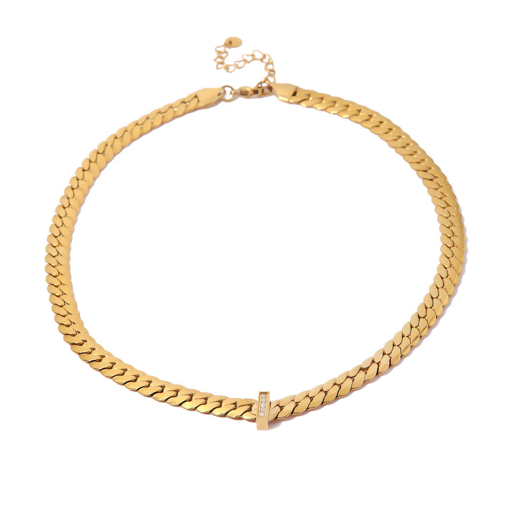 18K Gold Thick Chain Design Simple Hip Hop Style Necklace Only bcdb69a4-535e-4f92-8f1c-a338448c8ad7 Artshiney