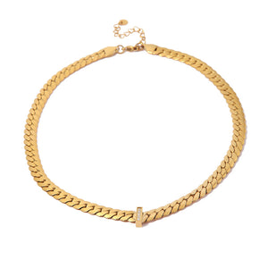 18K Gold Thick Chain Design Simple Hip Hop Style Necklace Only bcdb69a4-535e-4f92-8f1c-a338448c8ad7 Artshiney