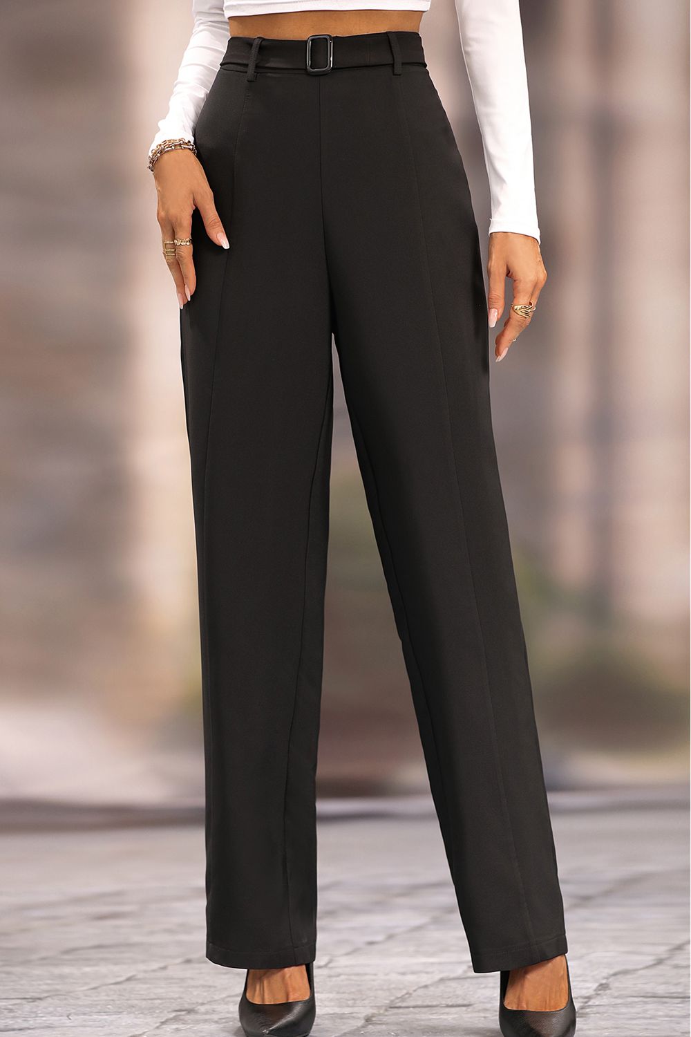 Honey Long Loose Fit Straight Pants bd07be5b528b4500bd623041a7f514fd-Max Trendsi