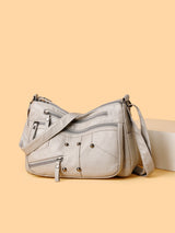 PU Leather Adjustable Strap Shoulder Bag Light Gray One Size bd2d260a-e749-4fe2-a6ce-fb5d33e068df-Max Trendsi