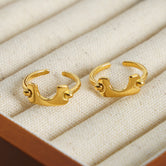 18K Gold-Plated Irregular Open Ring Gold One Size bd513a32-f502-4a05-87c6-aa13c962caad-Max Trendsi