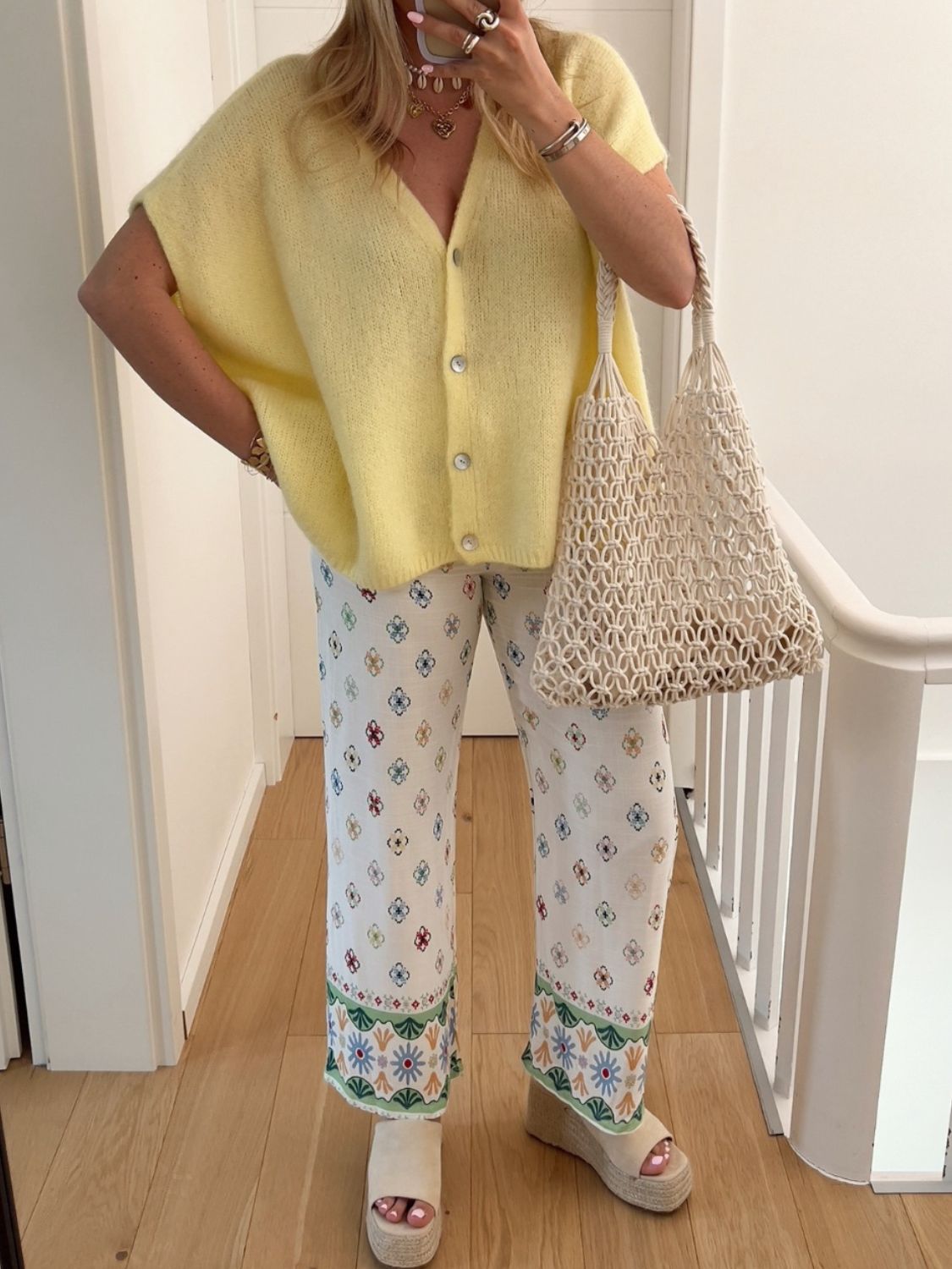 Glownestbest® | V-Neck Button Up Short Sleeve Cardigan Pastel Yellow bd937a07-35b1-4e7f-95c0-2caa7ab053d1-Max Glownestbest