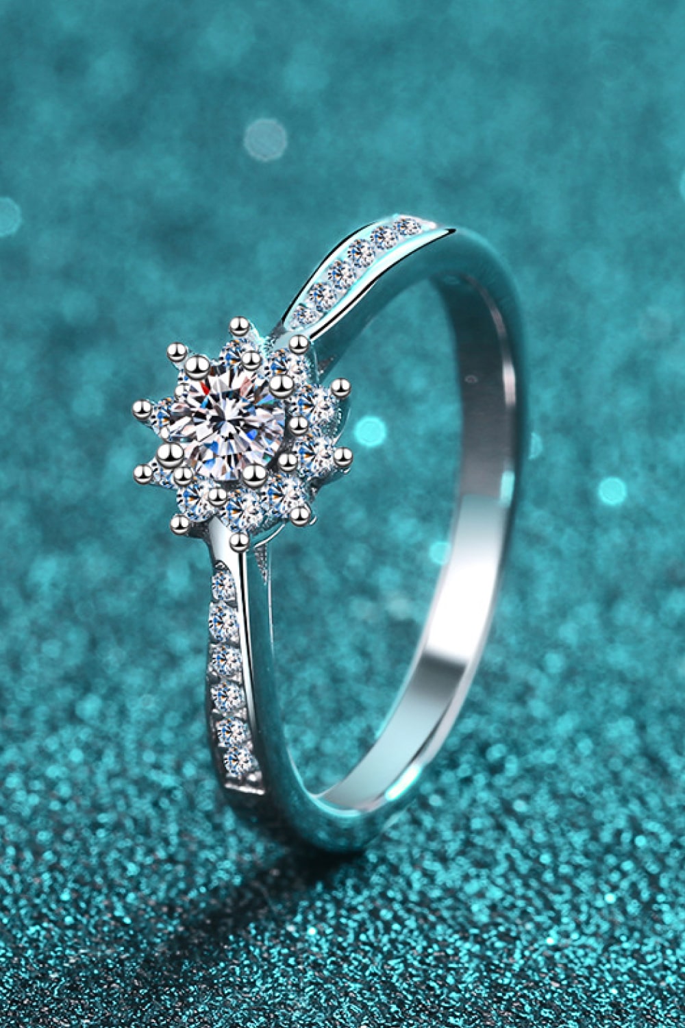 Moissanite Rhodium-Plated Snowflake Ring bdb22578b8134c91a59d7cb48712f4b6-Max Trendsi