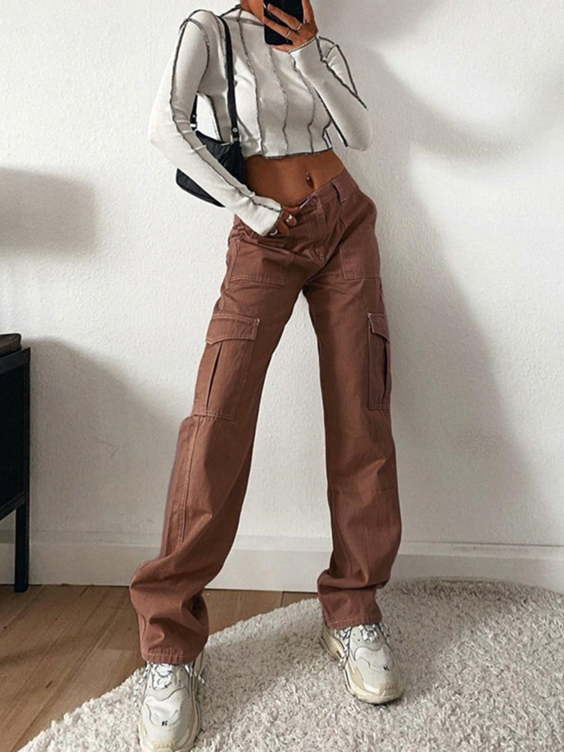 Straight Jeans with Pockets bede4d12521d4d7ab071e046900eb52d-Max Trendsi