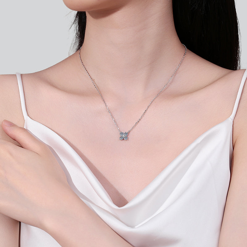 1.26 Carat Moissanite 925 Sterling Silver Geometric Shape Pendant Necklace Silver One Size bff6f8c9-946b-4b7b-8ee3-e55a6ab4d2bb-Max Trendsi