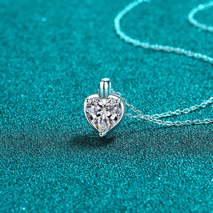 2 Carat Moissanite 925 Sterling Silver Heart Shape Necklace c0372e88-7514-4109-97ed-58231b7433df-Max Trendsi