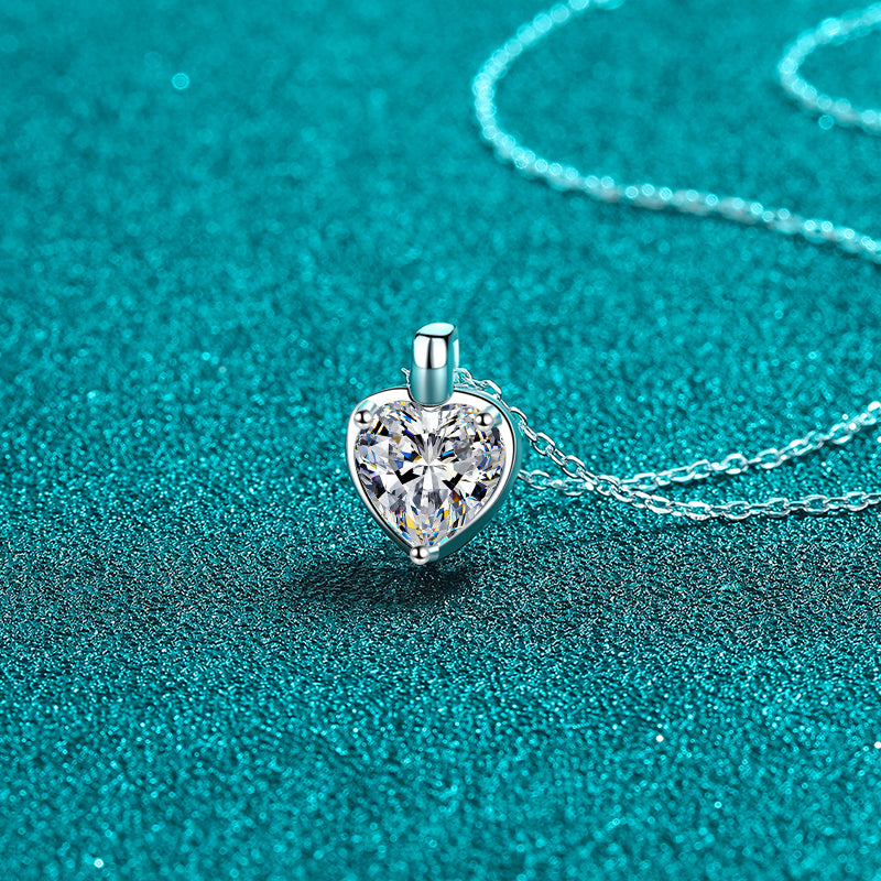 2 Carat Moissanite 925 Sterling Silver Heart Shape Necklace c0372e88-7514-4109-97ed-58231b7433df-Max Trendsi