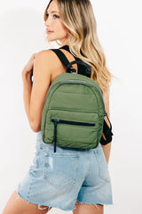 Fame Adjustable Strap Nylon Backpack Bag Olive One Size c09597d2-bc92-442a-8ef5-5d232c2a0c7a-Max Trendsi