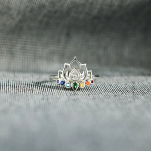 925 Sterling Silver Inlaid Zircon Lotus Shape Ring Silver c0bbc790-8ae4-4502-b1b6-37cf80b75f30-Max Trendsi