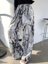 Printed Wide Leg Pants Black c109cc05-b6b0-464b-a305-816c7998d5df-Max Trendsi