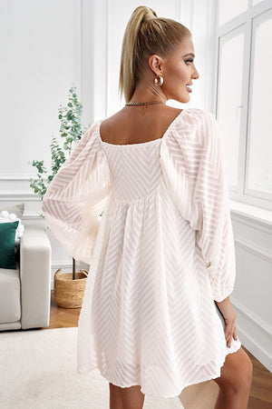 Textured Square Neck Mini Dress c14fd176068949ddb91f5fb66d7635d3-Max Glownestbest