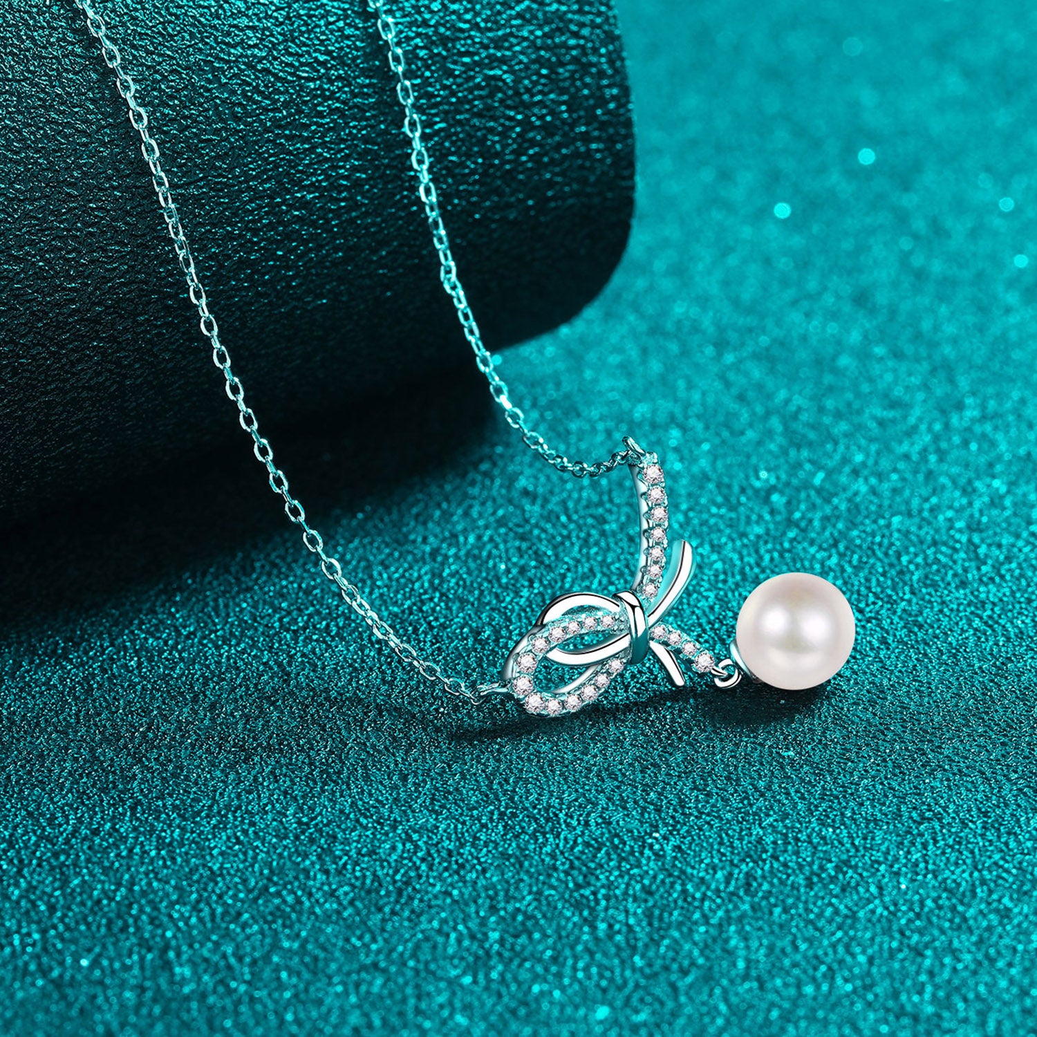 Natural Pearl Pendant Moissanite 925 Sterling Silver Necklace c2061c48-8c2e-456a-ba41-3e6cfb08fc3a-Max Trendsi