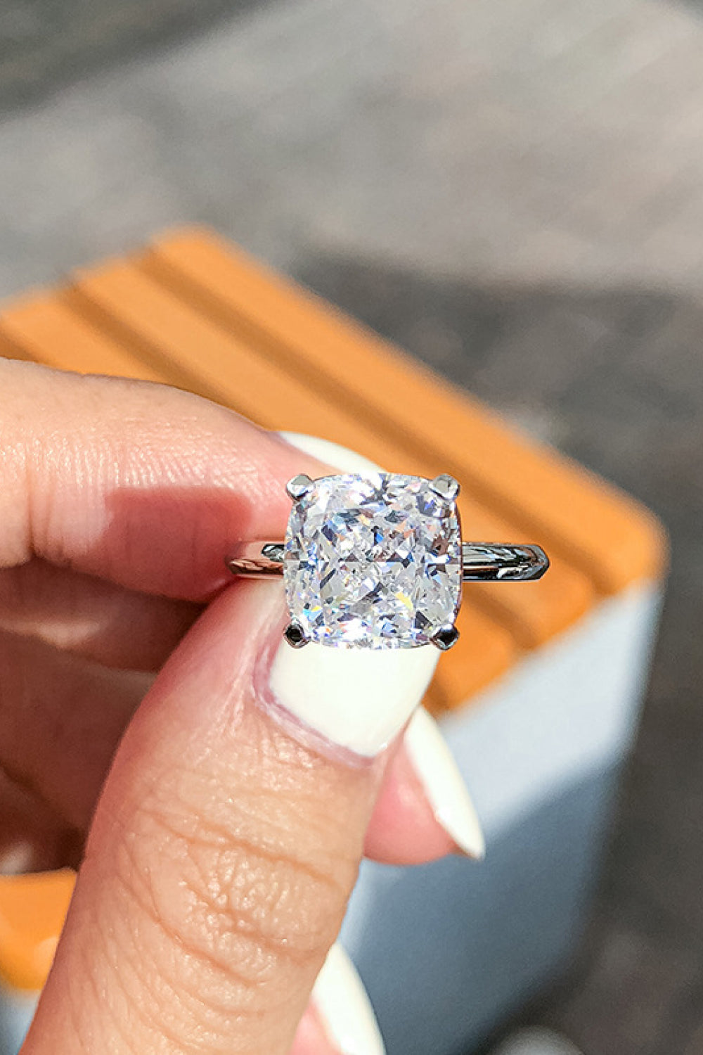 3.5 Carat Zircon 4-Prong Ring c2136457da77499aa248fa80f4b5245f-Max Trendsi