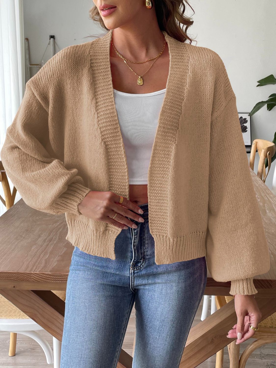 Open Front Long Sleeve Cardigan c247d2e2-7a4c-4577-a8a4-2f848f2eb6a6-Max Glownestbest