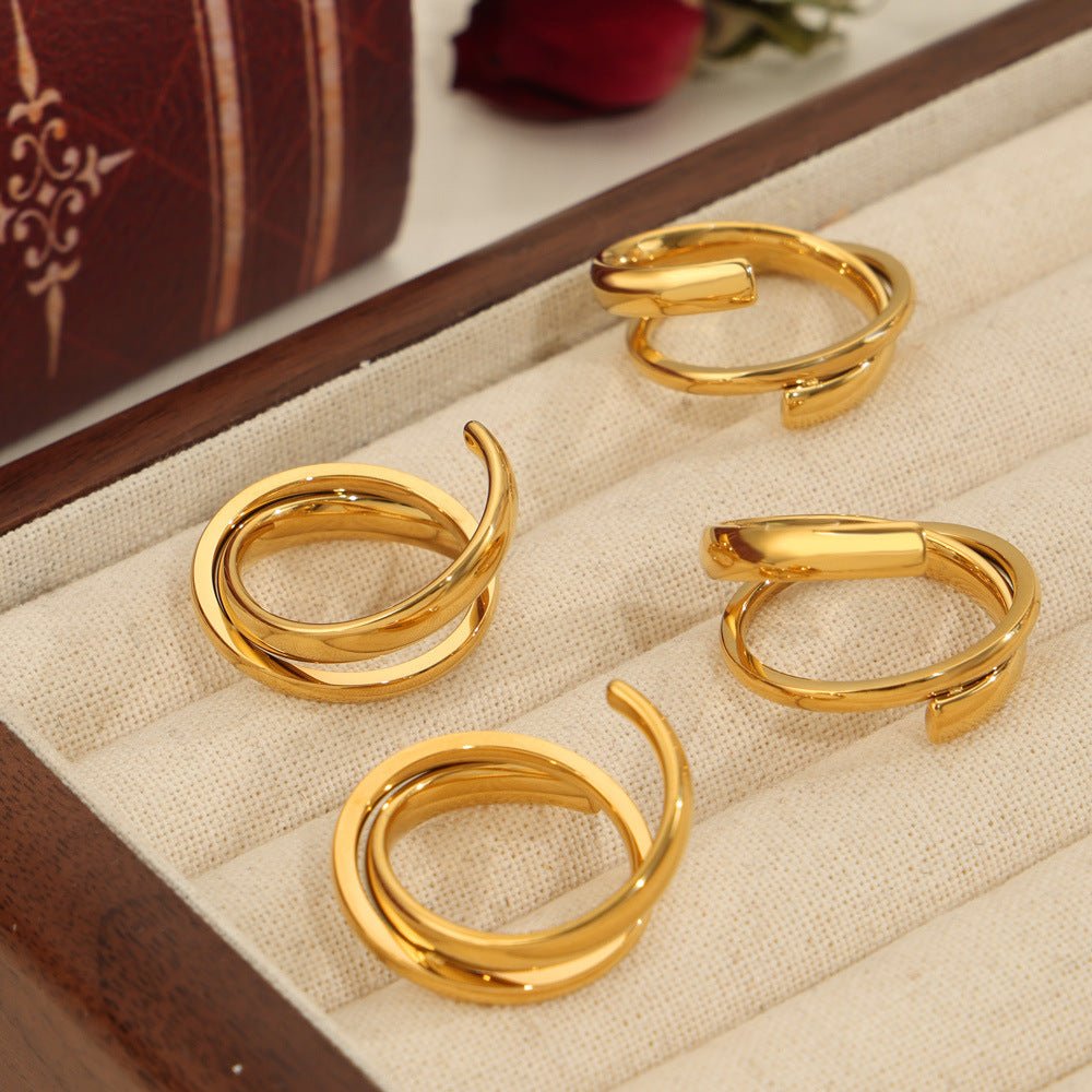 Titanium Steel Layered Wrap Ring c27a1907-11ab-4eae-ac5a-31e9965bd834-Max Trendsi