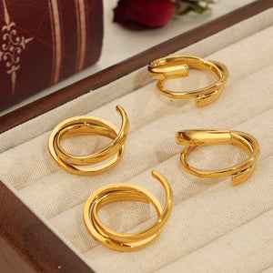 Titanium Steel Layered Wrap Ring c27a1907-11ab-4eae-ac5a-31e9965bd834-Max Trendsi