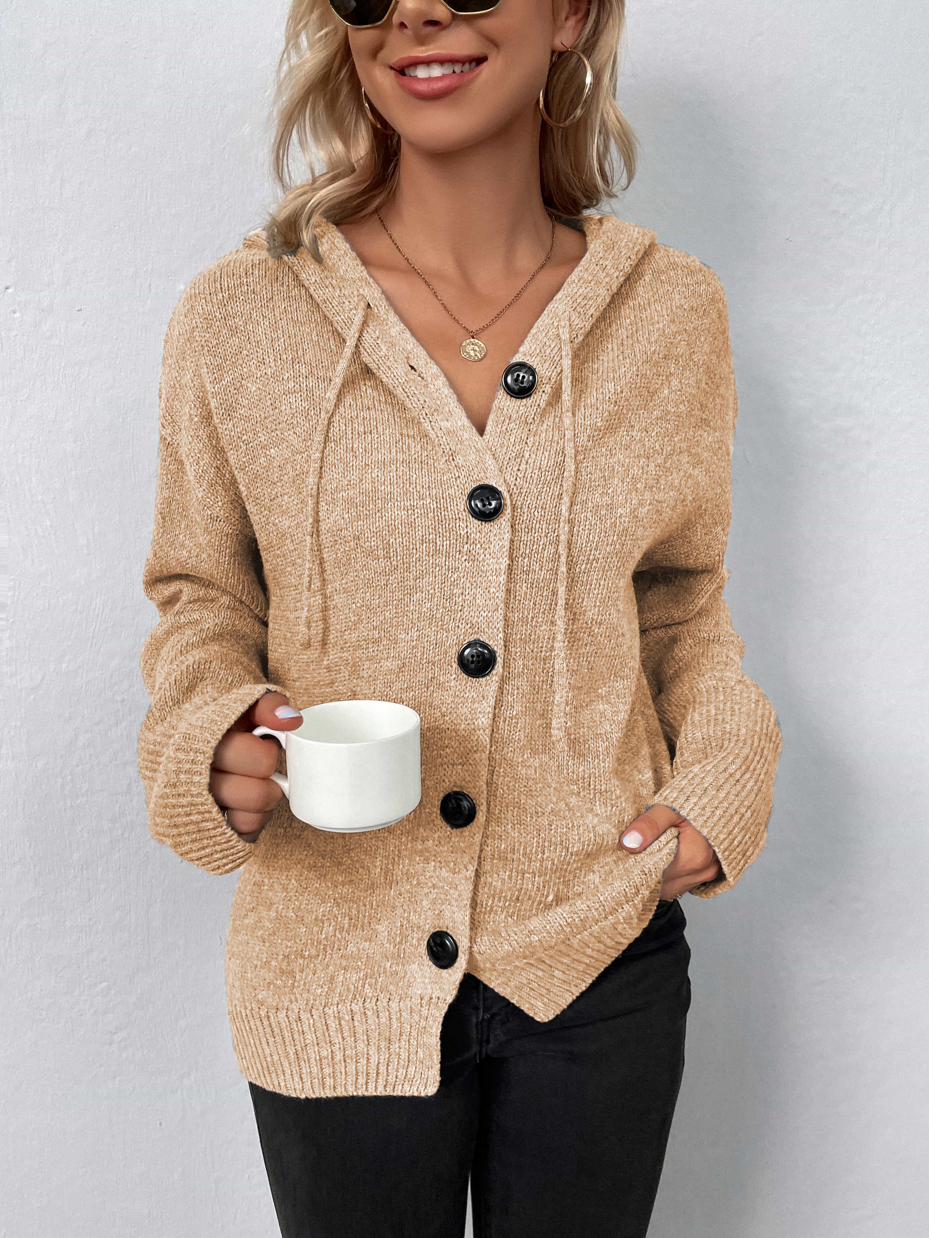 Glownestbest® | Button-Down Long Sleeve Hooded Sweater Tan c3ab5bb65e1e4cdea5b08fb326986cb4-Max Glownestbest