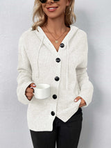Glownestbest® | Button-Down Long Sleeve Hooded Sweater White c41928ef005c4033a092912d7da4f564-Max Glownestbest
