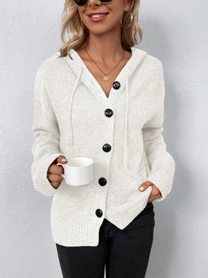 Glownestbest® | Button-Down Long Sleeve Hooded Sweater White c41928ef005c4033a092912d7da4f564-Max Glownestbest