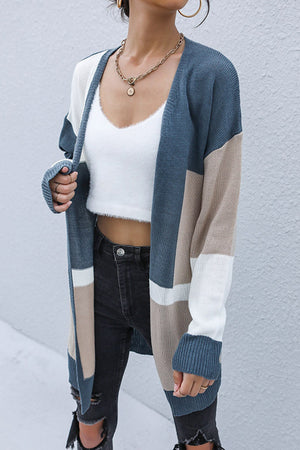 Perfee Color Block Dropped Shoulder Cardigan c45b0f24185b4137962e397a6c868f3c-Max Glownestbest