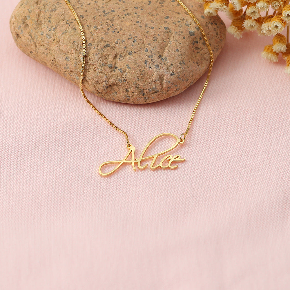 S925 personalized custom letter name pendant necklace c4dc183e-2f1f-4881-a909-dd80504aa320 Artshiney