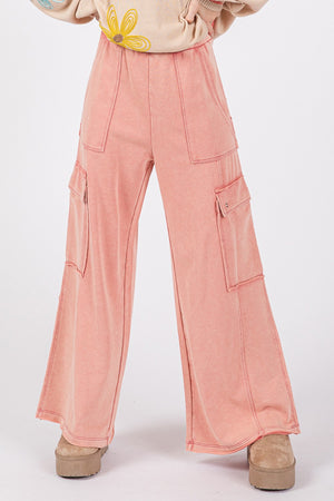 SAGE + FIG Knit Terry Mineral Wash Wide Leg Pants c537dd43-8322-4197-960c-2a1d9a7bb60b-Max Trendsi